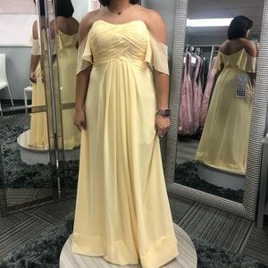 A-line off the shoulder bridesmaid dress